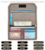 AVYRDO Multi-Purpose Document Organiser Wallet, Card Holder, Cheque Book Cover, Vehicle or Car Paper and More with Mat Finish, Pack of 1 (Brown) - Image 3