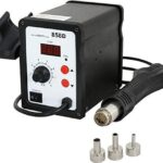 Avyrdo Compact Design Digital 858D SMD Rework Station or Hot Air Soldering Rework Station With Auto Cut Feature, ESD Safe & Updated Version (Black)