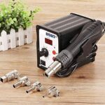 Avyrdo Upgraded & Compact Design Digital 858D SMD Rework Station With Auto Cut Feature or Hot Air Soldering Rework Station Compact Design & ESD Safe (Black) - Image 3