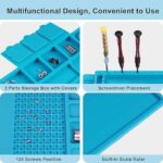 Heat-Resistant Antistatic Silicone Soldering ESD Mat – Magnetic Parts Organizer with Tool Slots for Electronics Repair, 45x30 cm (Blue Mat Only) - Image 6