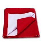 AVYRDO Baby Dry Sheet Waterproof Bed Protector Quick Dry Sheet, Medium Size 100cm x 70cm, Pack of 2 (Red & Baby Pink) - Image 2