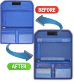 AVYRDO Multi-Purpose Document Organiser Wallet, Card Holder, Cheque Book Cover, Vehicle or Car Paper and More with Mat Finish, Pack of 1 (Blue) - Image 4