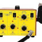 Professional 3-in-1 SMD Rework Station 900, Hot Air Gun and Micro Soldering Iron with Eliminator, Heat Temperature 150-500°C For Repairing (Machine Color May Vary)