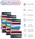 AVYRDO Baby Dry Sheet Waterproof Bed Protector Quick Dry Sheet, Medium Size 100cm x 70cm, Pack of 2 (Red & Baby Pink) - Image 4