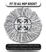 AVYRDO Heavy Duty Microfiber Spin Mop Head Replacement Refill, Mop Refill Only, Pack of 2, Dual Color Fibres (White and Grey) - Image 3