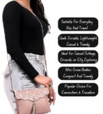 AVYRDO Stylish Mini Crossbody Bag For Women or Girls With 2 Compartments, Sling Bag For Women Purse (Onion Brown) - Image 5