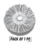 AVYRDO Heavy Duty Microfiber Spin Mop Head Replacement Refill, Mop Refill Only, Pack of 1, Dual Color Fibres (White and Grey) - Image 6