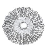 AVYRDO Heavy Duty Microfiber Spin Mop Head Replacement Refill, Mop Refill Only, Pack of 1, Dual Color Fibres (White and Grey)