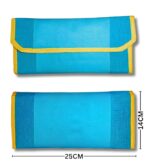 AVYRDO Slim Cheque Book Holder with 10 Compartments, Multiple Card Slots, Blending of Jute & Nylon (Blue and Yellow) - Image 5