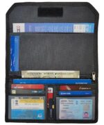 AVYRDO Multi-Purpose Document Organiser Wallet, Card Holder, Cheque Book Cover, Vehicle or Car Paper and More with Mat Finish, Pack of 1 (Black) - Image 5