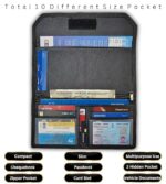 AVYRDO Multi-Purpose Document Organiser Wallet, Card Holder, Cheque Book Cover, Vehicle or Car Paper and More with Mat Finish, Pack of 1 (Black) - Image 3
