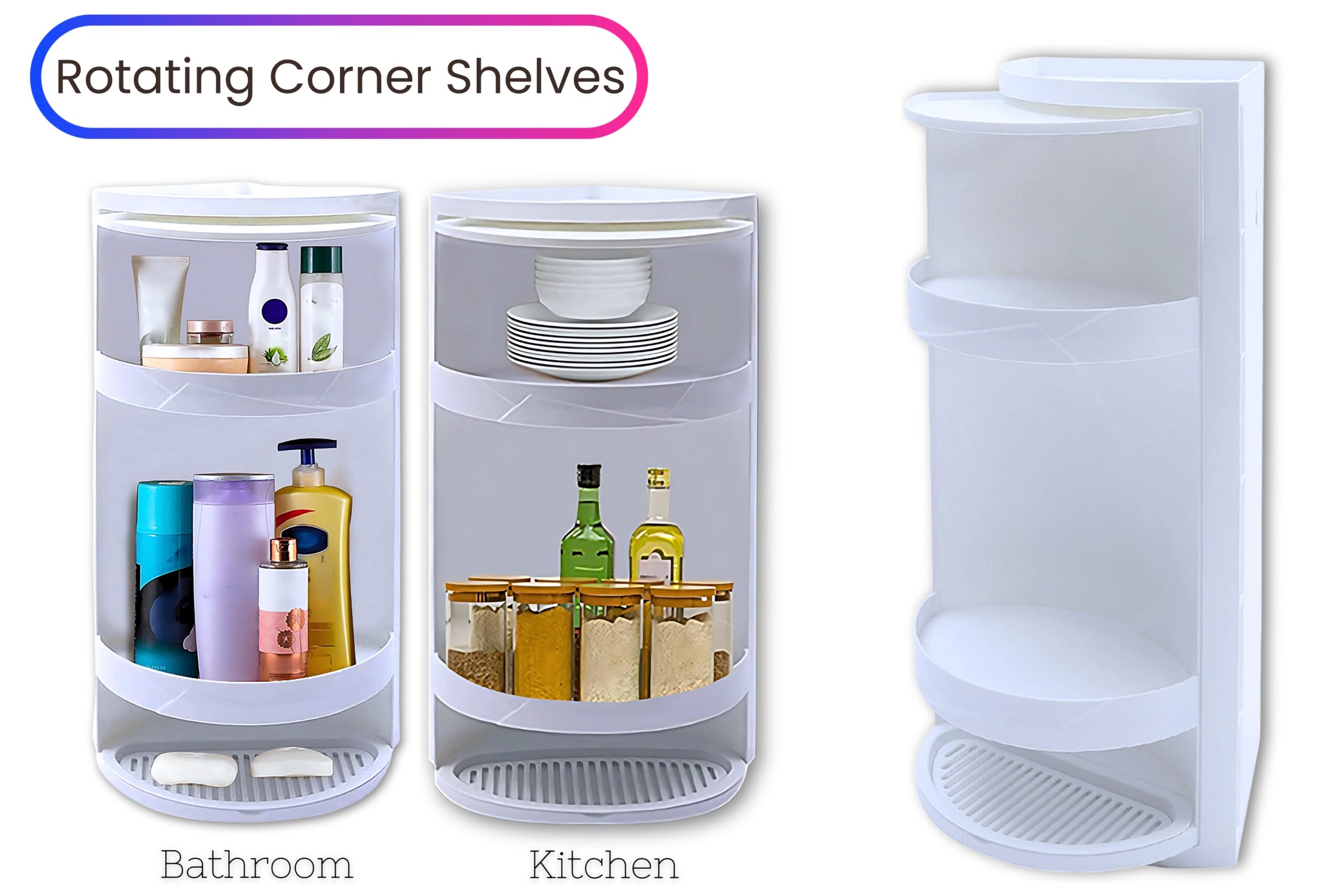 Avyrdo Rotating Corner Shelves