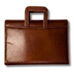 All-in-One PU Leatherette Professional Executive File Folder Document Organizer with 2 Binder Ring, Secure Hidden Handle, Multi Pockets & Zipper Closure Big Size B4 (Brown)