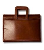 All-in-One PU Leatherette Professional Executive File Folder Document Organizer with 2 Binder Ring, Secure Hidden Handle, Multi Pockets & Zipper Closure Big Size B4 (Brown)